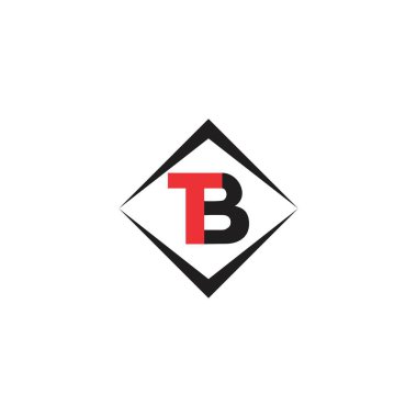 harfler tb basit bağlantılı logo vektör