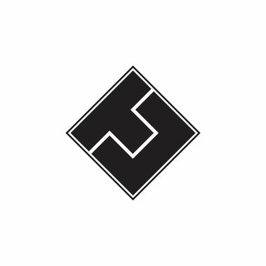 Soyut mektup tu kare geometrik logosu