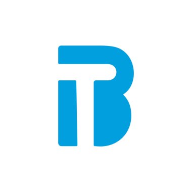 basit geometrik mektup tb logo vektör