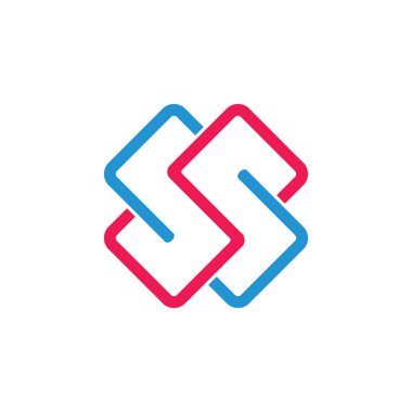 harfler xs geometrik çizgi logo vektör
