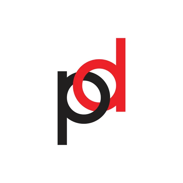 Lettre Lié Simple Logo Vecteur — Image vectorielle