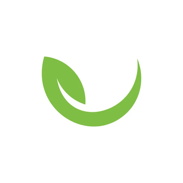 Eenvoudige Geometrische Blad Curven Bewegings Simpel Logo — Stockvector