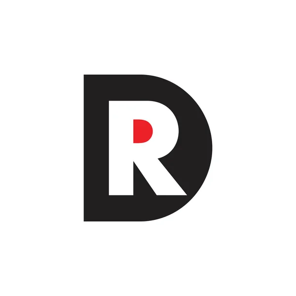 Buchstaben Einfache Negative Raum Logo — Stockvektor