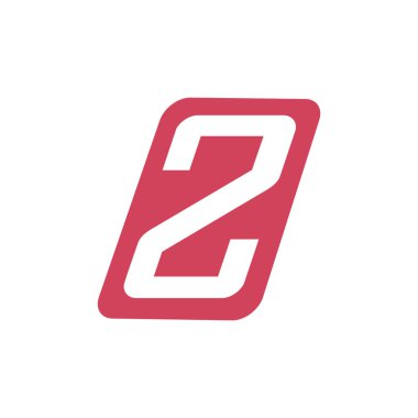 mektup z basit geometrik negatif boşluk logosu