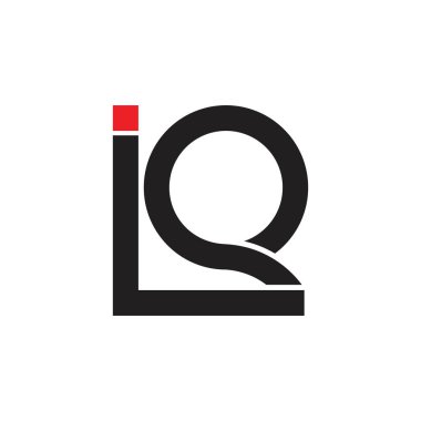 harfler IQ kare geometrik logo vektör