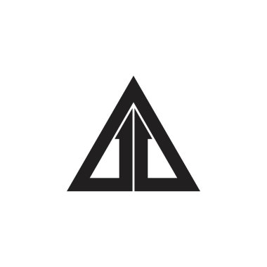 geometrik çizgi logo vektör yukarı üçgen okları