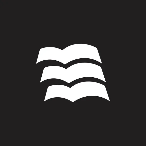 Livros Simples Voar Vetor Logotipo Geométrico —  Vetores de Stock