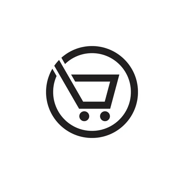 Abstract Letter Shopping Cart Simple Logo Vector — Stock Vector