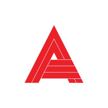 mektup bir üçgen çizgili geometrik logo