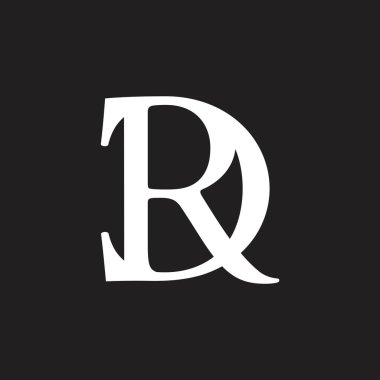harfler rd basit geometrik logo vektör