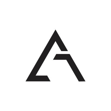 mektup g üçgen ok basit geometrik logo