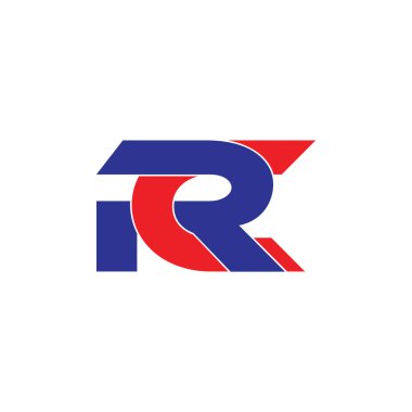 harfler rc basit bağlantılı geometrik logo vektör