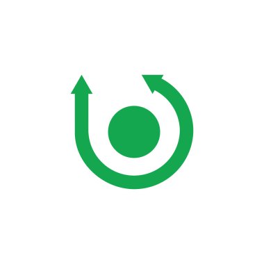 Daire döndürme oklarını logo vektör