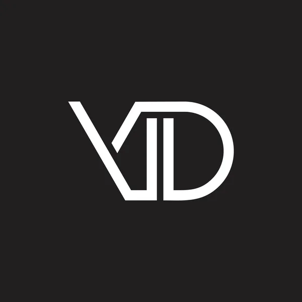 Letras Linha Geométrica Simples Logotipo Vetor —  Vetores de Stock