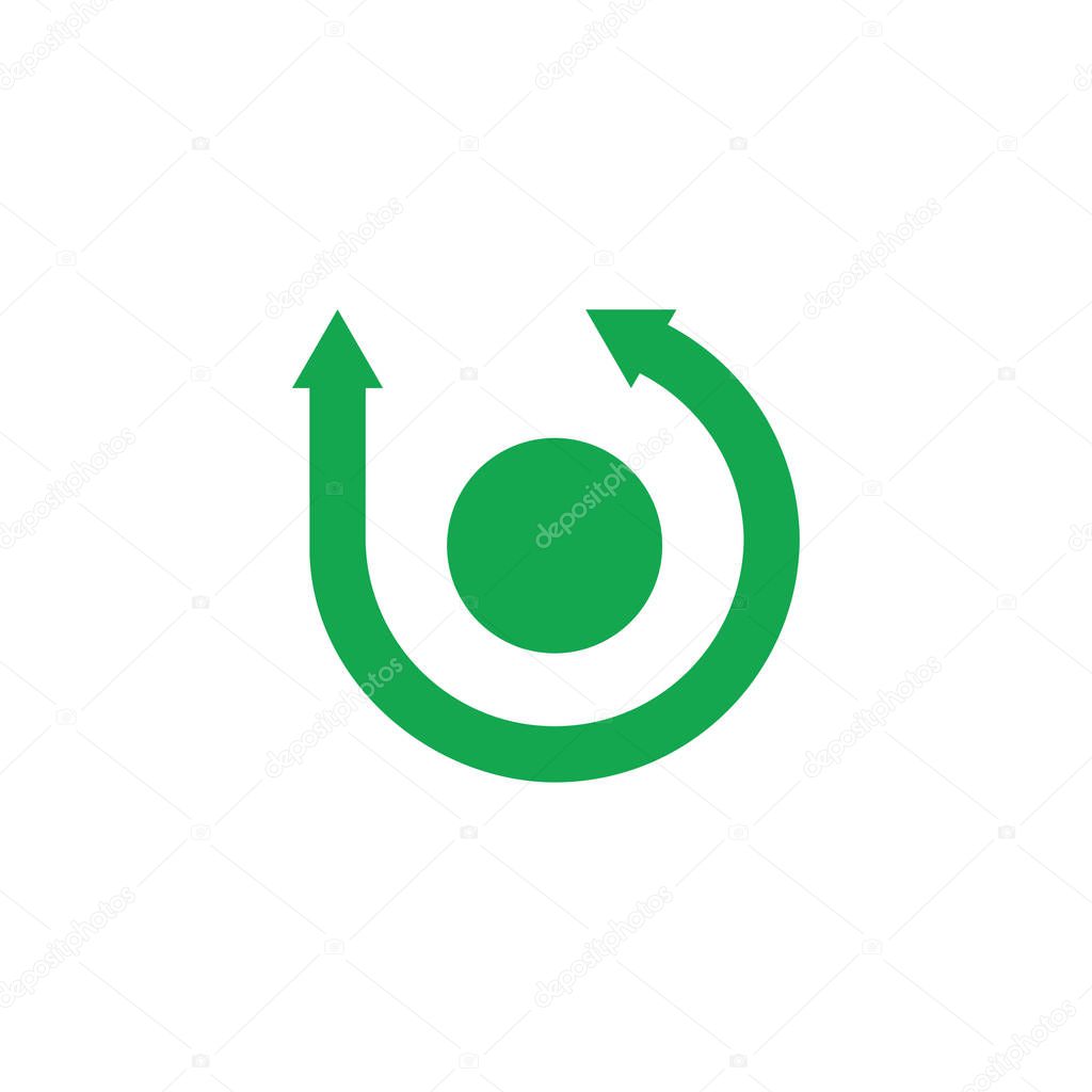 Circle rotation arrows logo vector