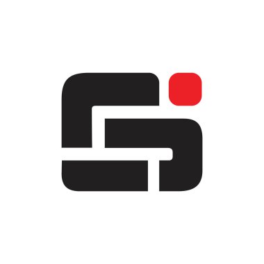 soyut mektup IG basit geometrik logo vektör