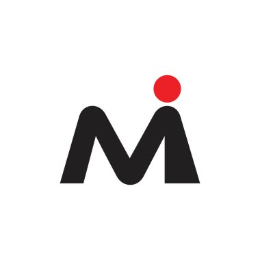 harf mi basit logo vektör