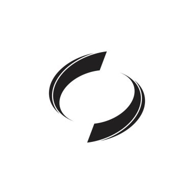 Daire geometrik okları rotasyon hareketi logo vektör