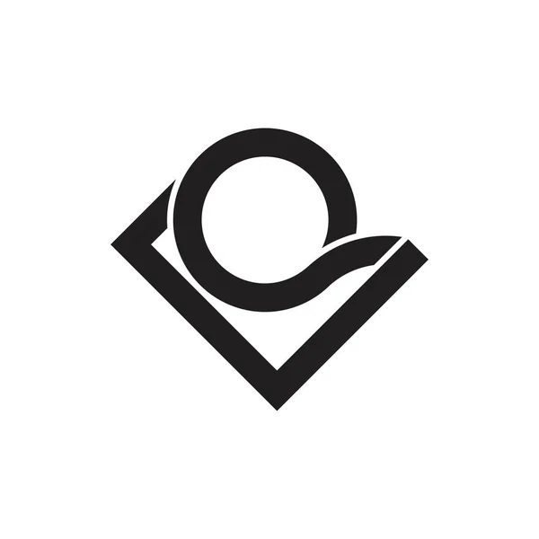 Soyut Basit Geometrik Logo Harfleri — Stok Vektör