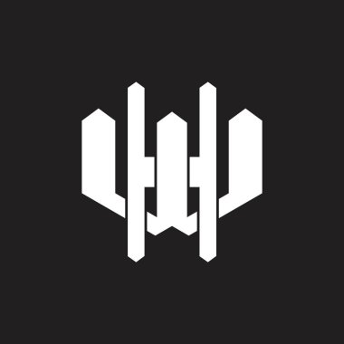 mektup hw basit geometrik logo vektör