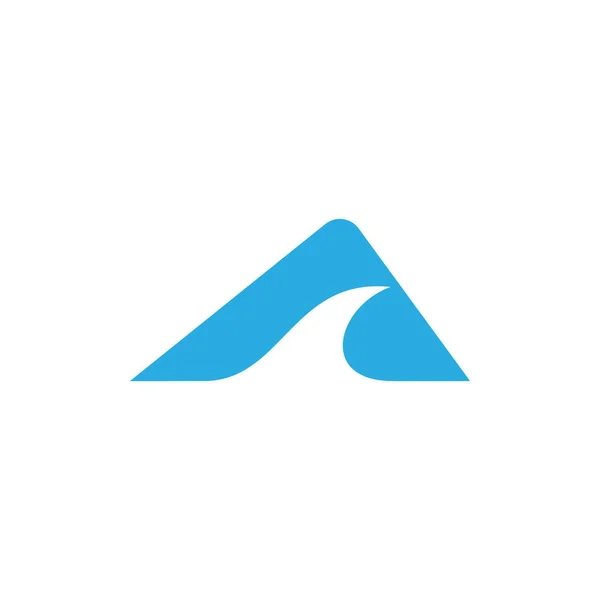 Berg Pad Eenvoudige Geometrische Logo — Stockvector