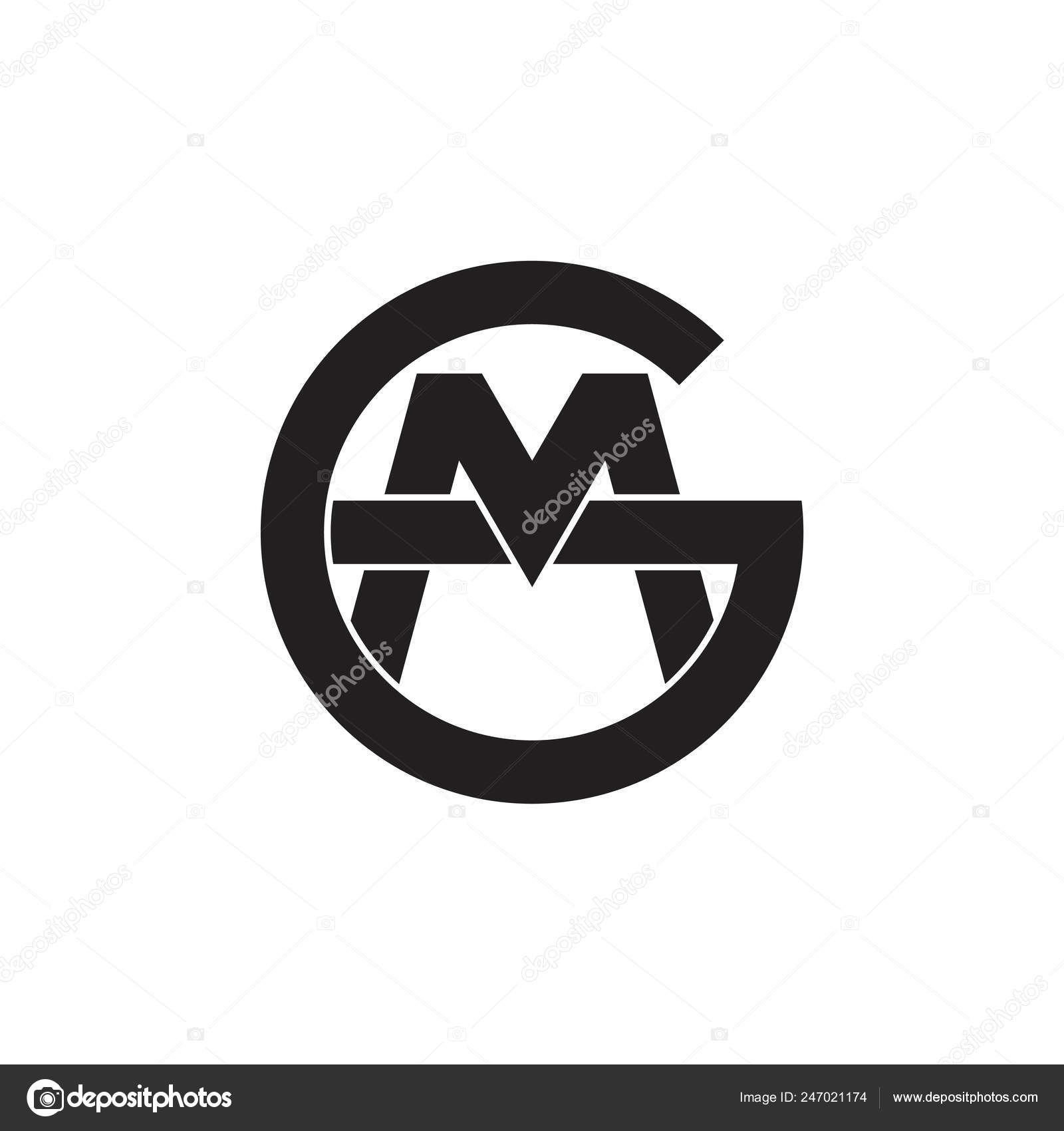 letter gm linked geometric logo vector Stock Vector Image & Art