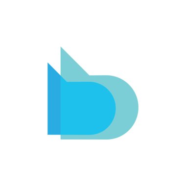 harfler bb basit bağlantılı geometrik logo