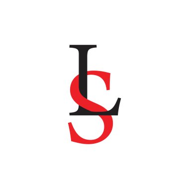 harf ls basit bağlantılı logo