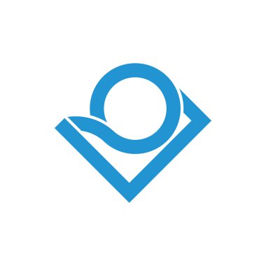 soyut ov basit geometrik logo harfleri