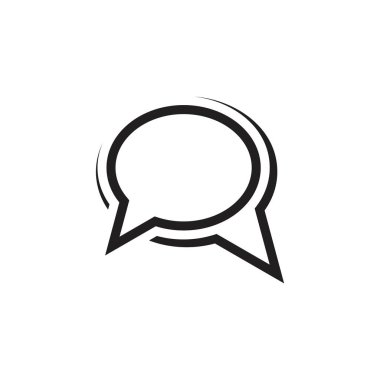 basit geometrik kabarcık konuşmak basit logo vektör