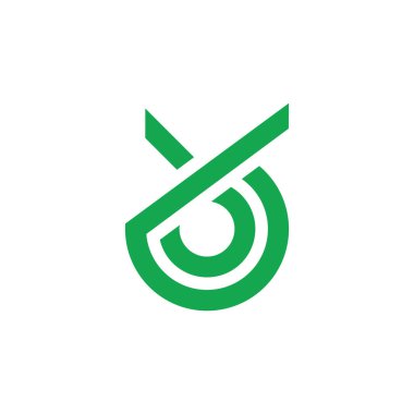 soyut harfler yc basit geometrik logo vektör