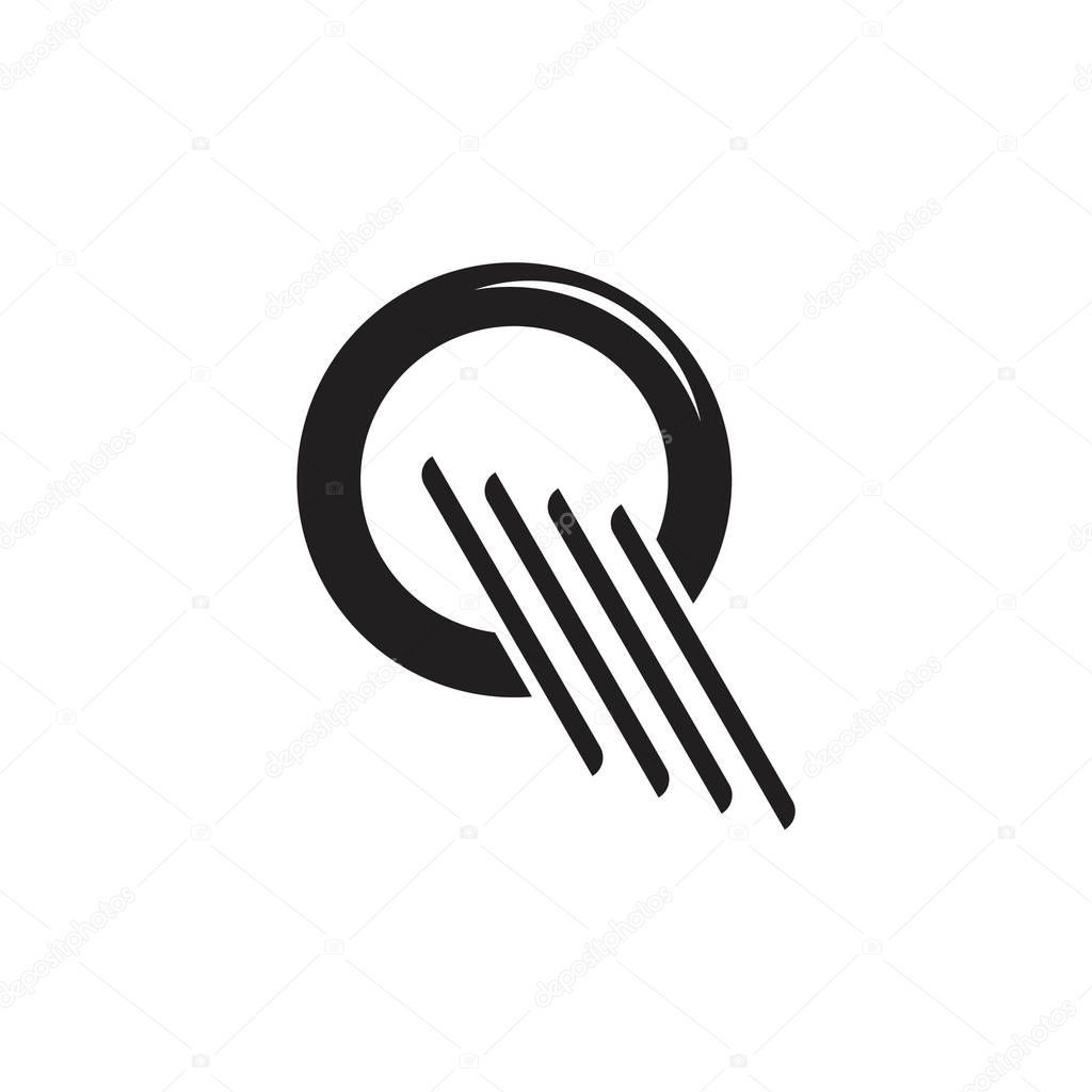 fly fast tire simple logo vector