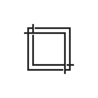 geometrik çizgiler sanat vektör kare çerçeve