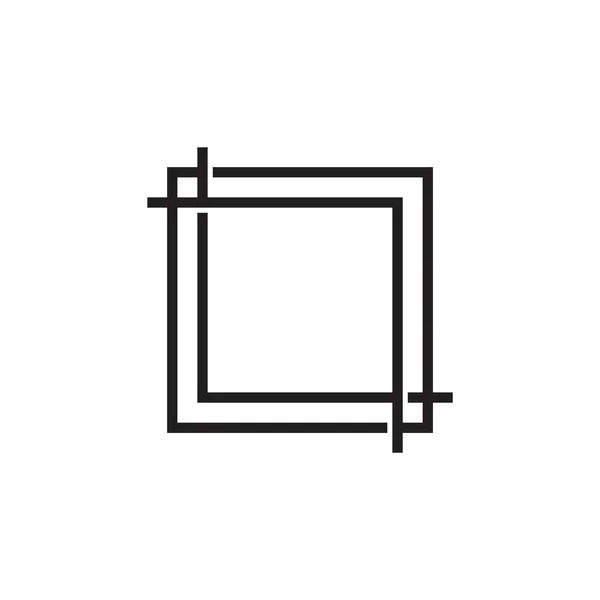 Квадратна рамка геометричних ліній мистецький вектор — стоковий вектор