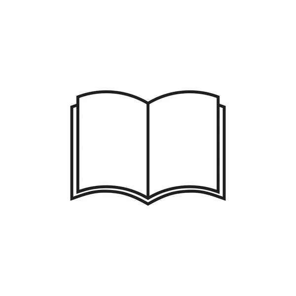 Basit kitap ince çizgi sembolü vektörü