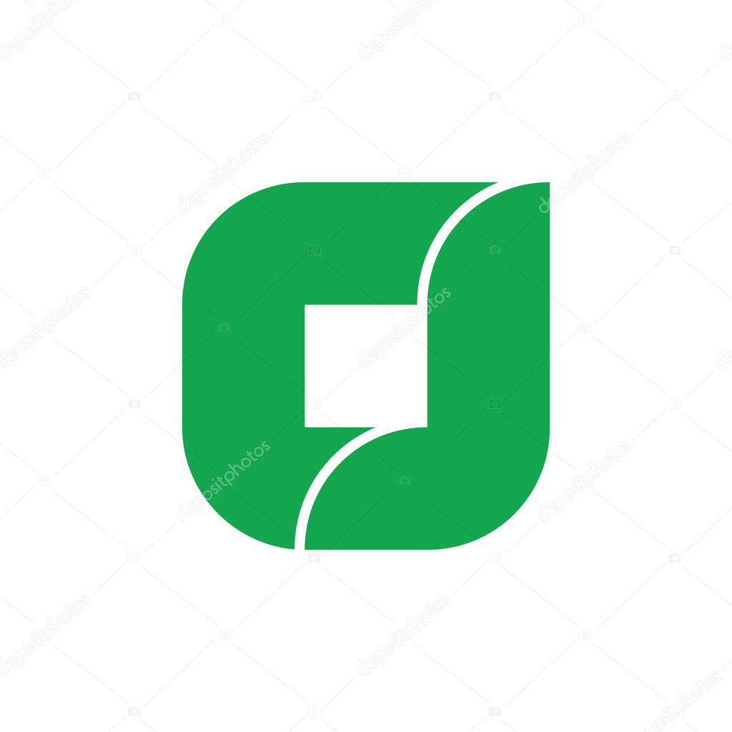 abstract letter cj linked square logo vector