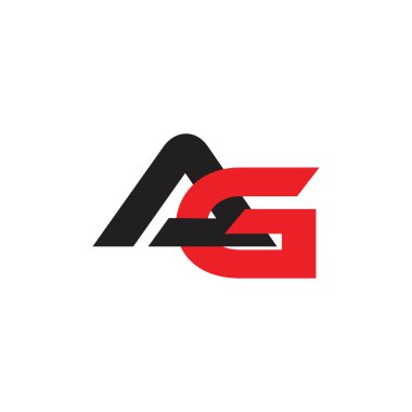 harfler ag basit bağlantılı logo vektör