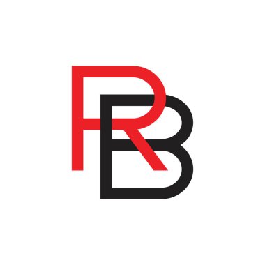 mektup rb basit bağlantılı logo vektör