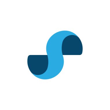 basit büküm eğrileri 3d logo vektör