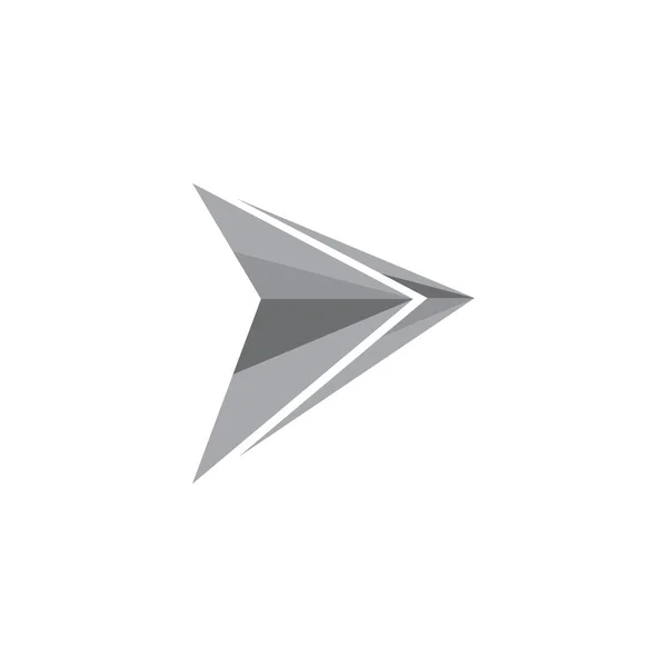 Einfacher geometrischer Pfeil Fast Motion Logo Vektor — Stockvektor