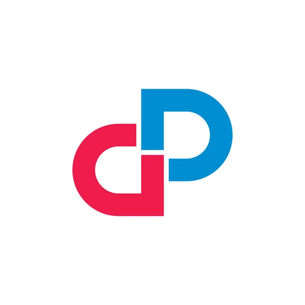 Lettres dp infinity design logo vecteur — Image vectorielle