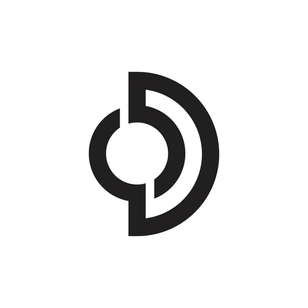 Літери od простий логотип геометричної лінії — стоковий вектор
