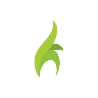 yeşil bitki logo doğal marka basit mektup s vektör