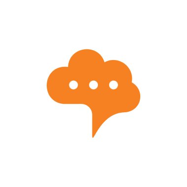 beyin düşünme konuşmak logo vektör