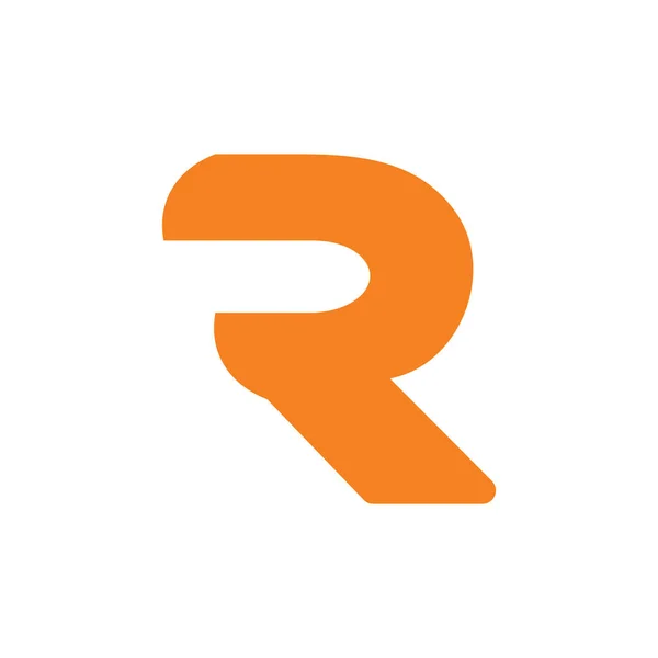 Проста літера r простий логотип геометричних кривих — стоковий вектор