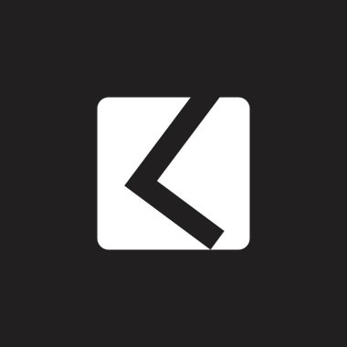 soyut mektup kl basit bir şekilde geometrik logo