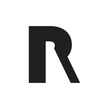 harf ra soyut geometrik basit logo vektör