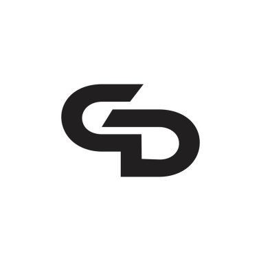 soyut cd basit geometrik logo harfleri