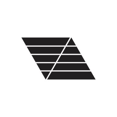 çizgili trapez basit logo vektör