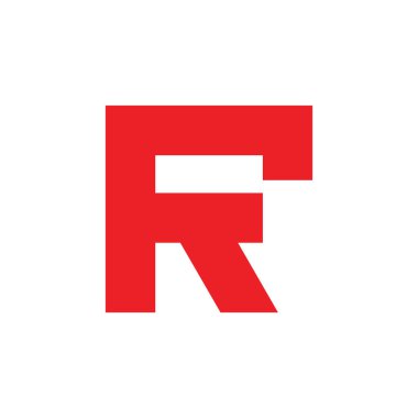 harfler fr basit geometrik logo vektör